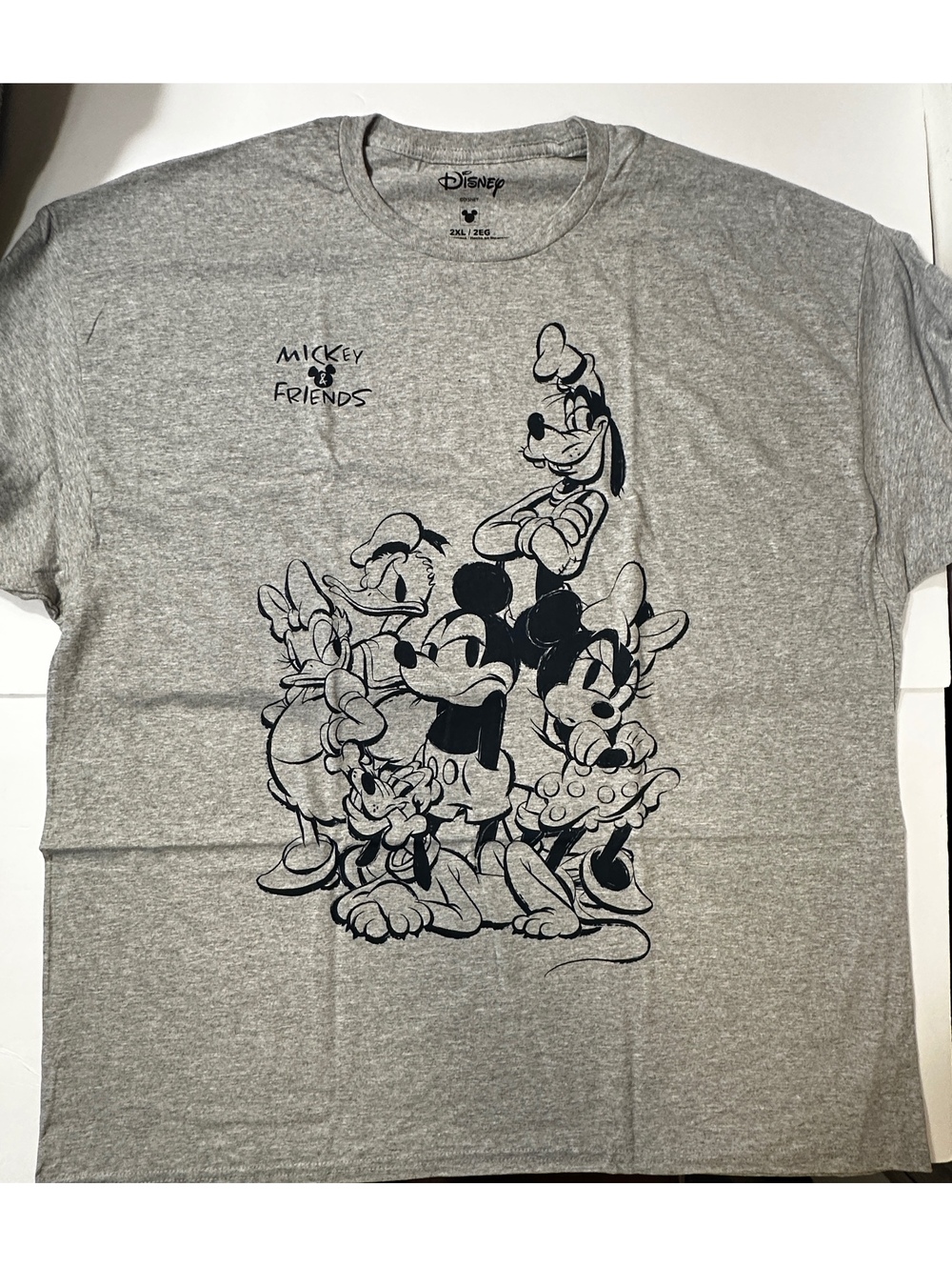 Disney Mickey and Friends graphic T shirt gray 2XL
